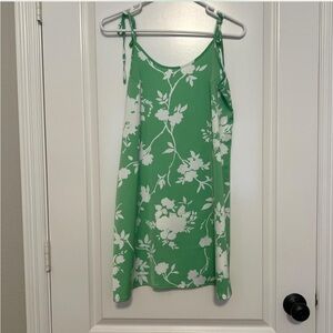 Green and white floral slip dress from Urban Outfitters